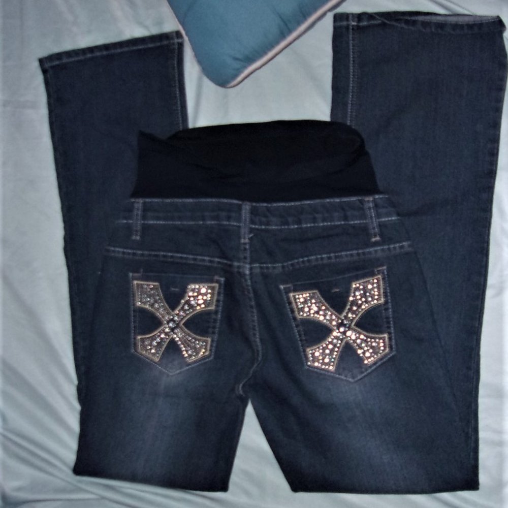Medium Maternity size blue jeans denim pants